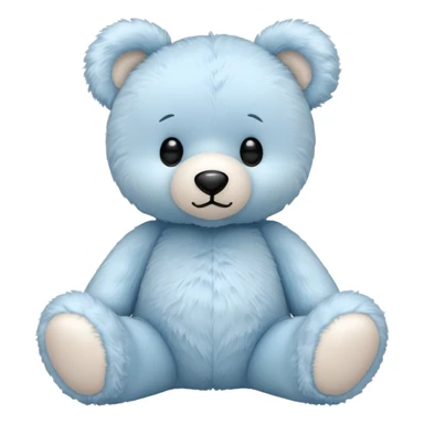 Pastel blue teddy bear toy sticker