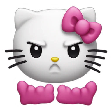 Hello kitty angry sticker