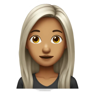 girl ith long hair sticker