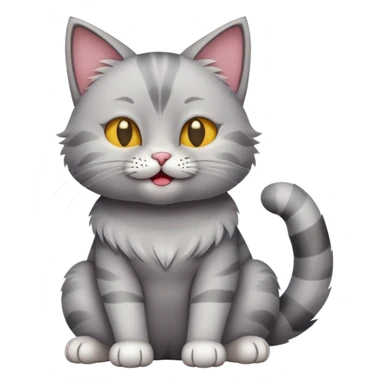 cat full body sitting winking sticker