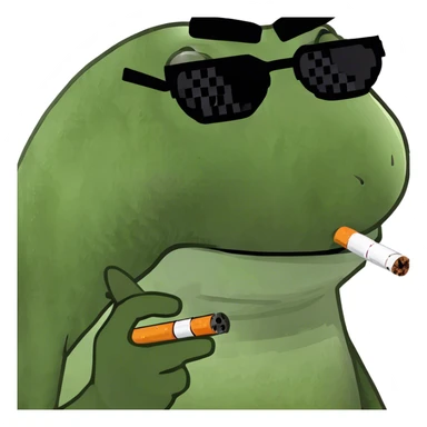 smoking a cigarette  sticker