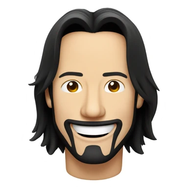 Keanu Reeves winking and smiling sticker