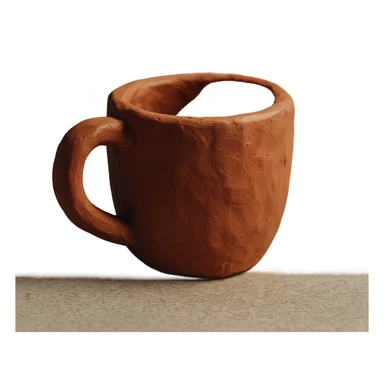 empty coffee cup in claymation style sticker