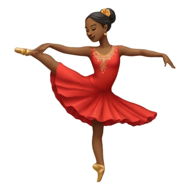 classical dance dancer red dress sticker