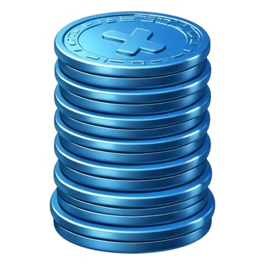 blue stack of coins sticker