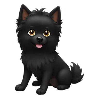 Black-Spitz-tail sticker