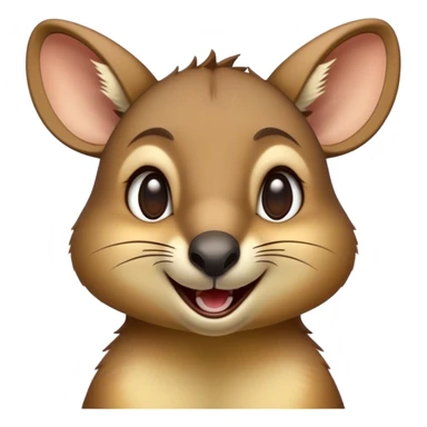 Cinematic Comical Wallaby Portrait Emoji, Head tilted dramatically with an exaggeratedly amused expression, featuring a striking tan and brown fur with wide, expressive eyes filled with playful disbelief, Simplified yet hilariously expressive features, highly detailed, glowing with a slightly sassy glow, high shine, dramatic yet playful, stylized with an air of cheeky outback mischief, bright and endearing, soft glowing outline, capturing the essence of a spirited and over‐the‐top wallaby, so meme‐worthy it feels like it could bounce its way into internet fame instantly! sticker