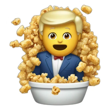 Donald tump mange du pop corn sticker