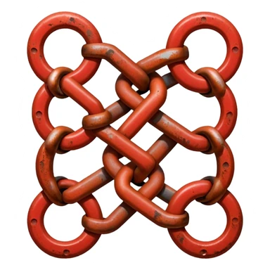 generate me a red chain link sticker