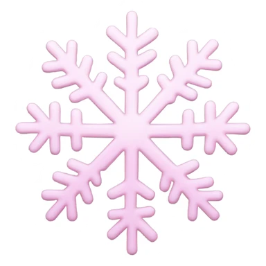 pastel pink snowflake  sticker