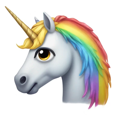 unicorn crying rainbow rivers from its eyes sticker