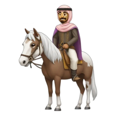 Arabian man on a horse sticker