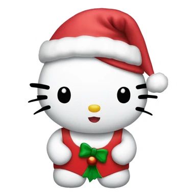 Hello kitty with Christmas hat sticker