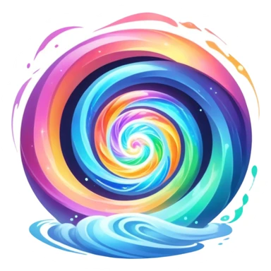 magical portal with swirling colors and mystical energy sticker