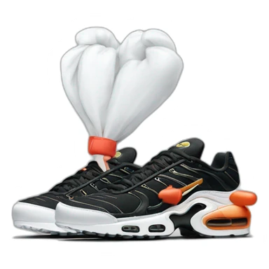 Macron qui porte des nike tn blanche sticker