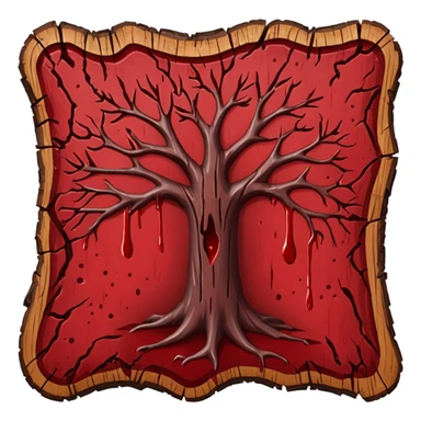 Blood on tree bark  sticker