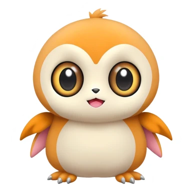 Cute kawaii chibi Fakémon-creature sticker
