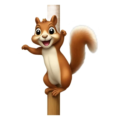 Squirrel dancing on pole sticker