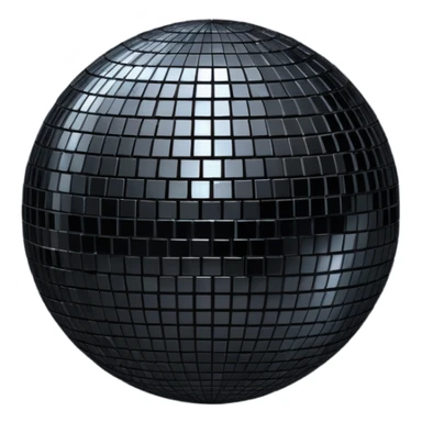 Big black disco ball sticker