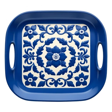 blue porcelain print tray  sticker