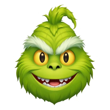 Grinch like monster sticker