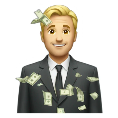 Money rain sticker