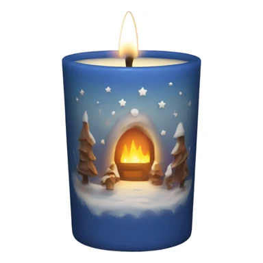 winter vibe candle sticker