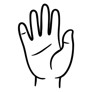 life icon, hand drawn black outlined style sticker