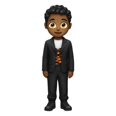 boy dressed Halloween dress sticker