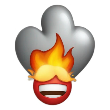 Corazón roto con fuego sticker