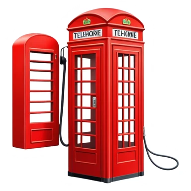 A red phone booth  sticker