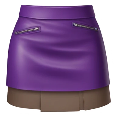 Purple leather mini skirt isolated sticker