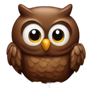 night owl eating candies sticker