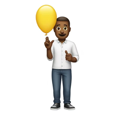 Man with balloon hands sticker