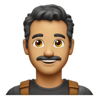 un beau gosse au couleur caramel avec des cheveux crépus noir sticker