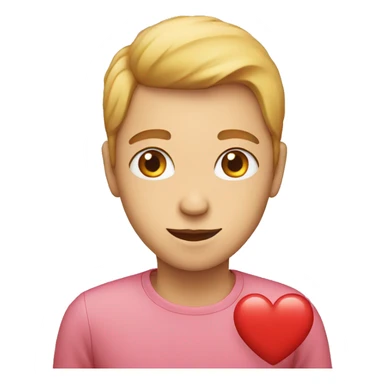 Person with heart sticker