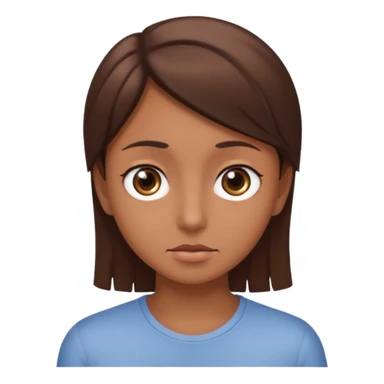 big dark eyes and tanned skin brown hair sticker