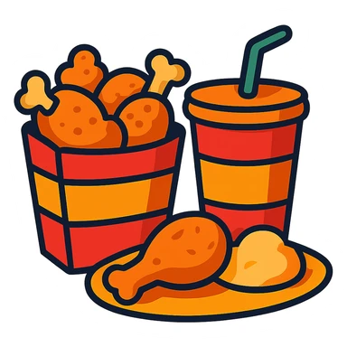 fried chicken meal sticker