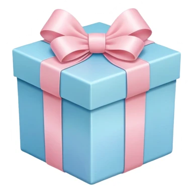 pastel colored gift box with ribbon, soft pastel colors sticker