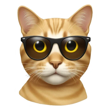Cat with sunglasses sticker