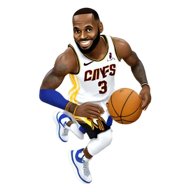 LeBron, James, qui dunk Sur Stephen Curry sticker