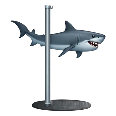 Pole dancing shark sticker
