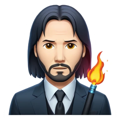 John wick emoji 100x100 sticker