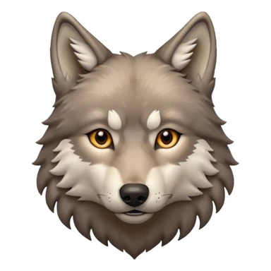 crea un avatar come personaggio lupo solo viso sticker