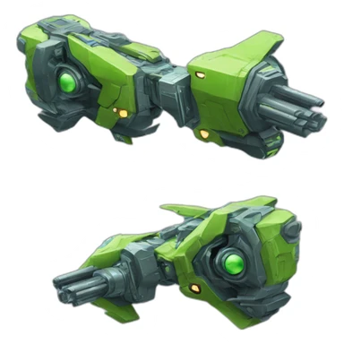 futuristic Gamma Ray 2 hands cannon destroyer sticker