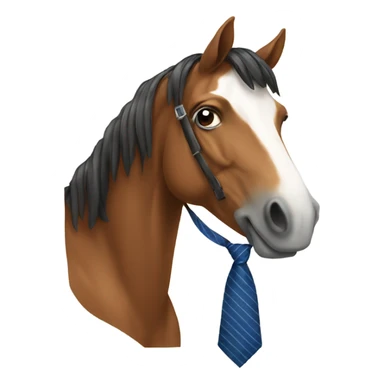 Horse wearing a tie sticker