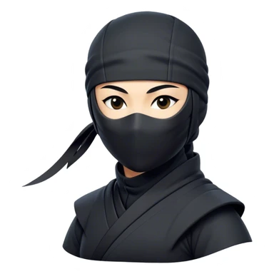 Clash of Clans aesthetic: Beautiful and Majestic Ninja Portrait Emoji, Rendered in serene poise with a gentle, confident smile and a refined masked visage, showcasing a sleek, artfully poised figure exuding calm and determined elegance in natural skin tone, Simplified yet exquisitely endearing features, highly detailed, glowing with a soft, drowsy nocturnal light, high shine, relaxed and utterly noble, stylized with an air of timeless stealth, soft glowing outline, capturing the essence of a majestic ninja whose graceful presence inspires epic covert adventures! sticker