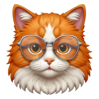  cat with glasses sticker
