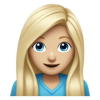 blue eyed girl with long blonde hair and long eyelashes, giving thumbs up sticker