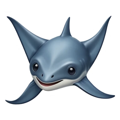 emoji of manta ray sticker